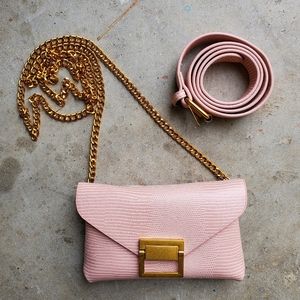 NWOT Dusty Pink belt bag / crossbody bag